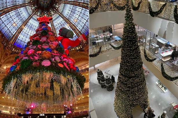 ギャラリー・ラファイエットとサマリテーヌのクリスマスツリー